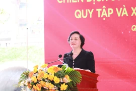 越南政府副总理范氏清茶出席启动仪式并发表讲话。图自越通社