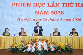 范明政总理主持召开会议。图自越通社