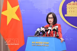越南外交部发言人范秋姮回答记者有关越南对当前中东地区紧张局势升级反应的提问。图自越通社