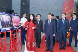 越共中央政治局委员、中央书记处常务书记陈锦秀出席会议并发表指导讲话。图自越通社