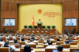 第十六届国会第一次非常规会议现场。图自越通社