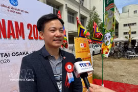 ANPz有限公司创始人兼首席执行官高青定接受越通社驻日本记者采访。图自越通社
