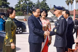 越南国会主席陈青敏和夫人阮氏清娥及越南高级代表团于当地时间4月15日上午离开首都罗马，圆满结束对意大利共和国的正式访问。图自越通社