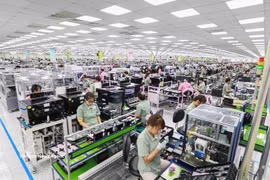 三星（越南）的生产厂。图自越通社