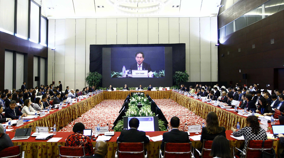 2017年亚太经合组织第二次高官会开幕式全景。（图片来源：越通社）