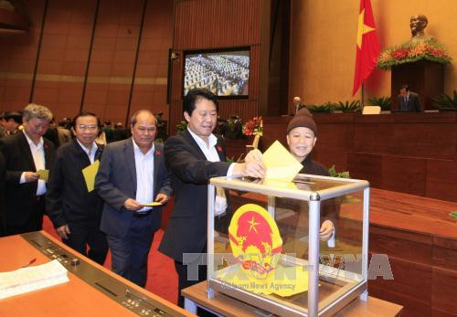 国会代表投票选举国家主席职务。