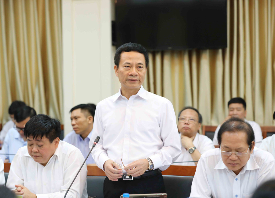 中央宣教部副部长阮孟雄发表讲话 图自越通社