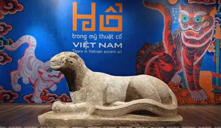 陈守度陵墓的石虎雕像，年代自1264年。图自越通社/越南画报