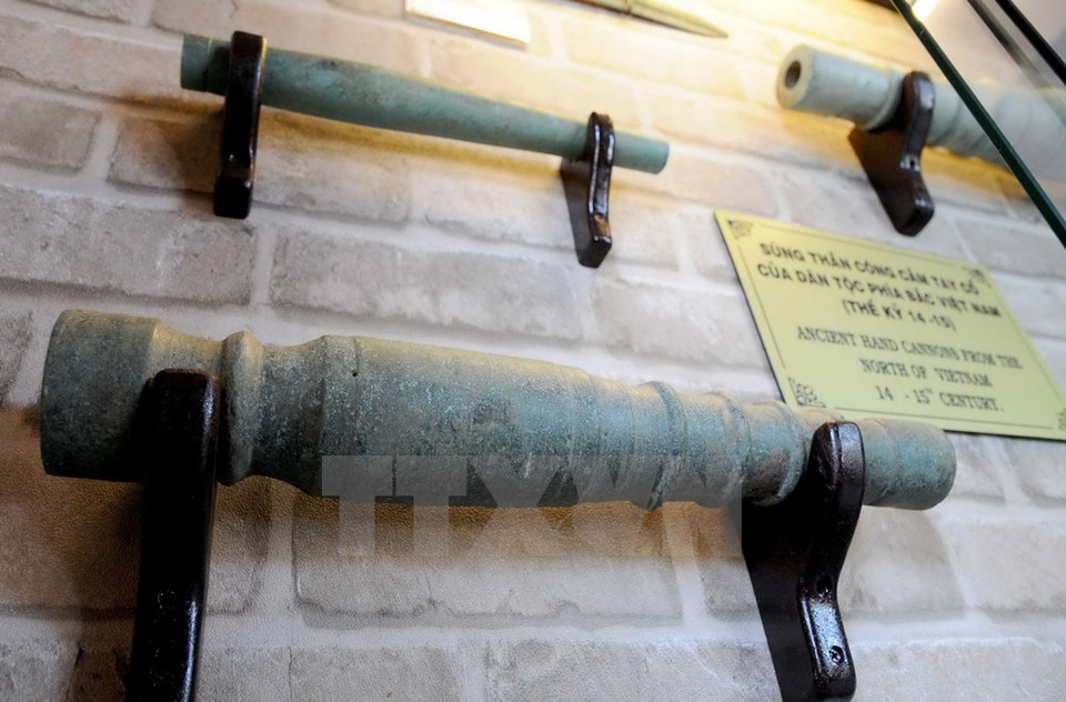 越南北部地区各民族14、15世纪的手炮。（图片来源：越通社）