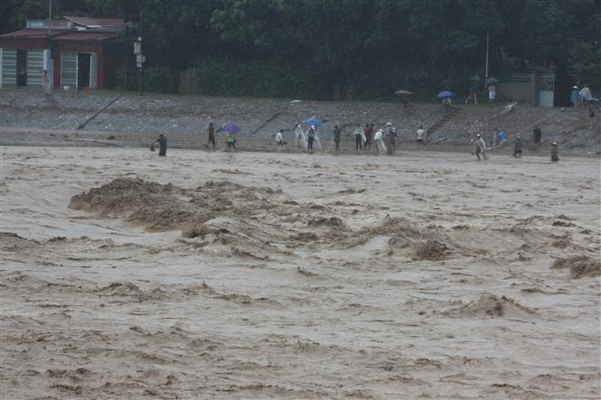 安沛省义路县洪水泛滥。（图片来源：越通社）