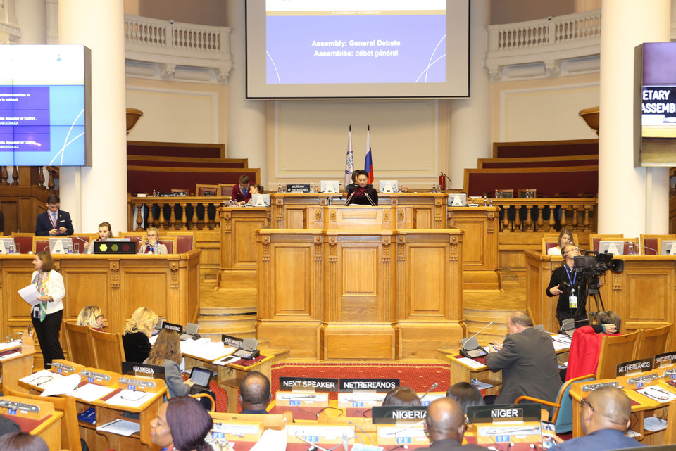 越南国会主席阮氏金银发表讲话（图片来源：越通社）