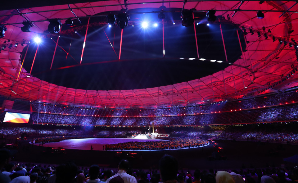 ##s###第29届东南亚运动会闭幕式场景。（图片来源：越通社） 