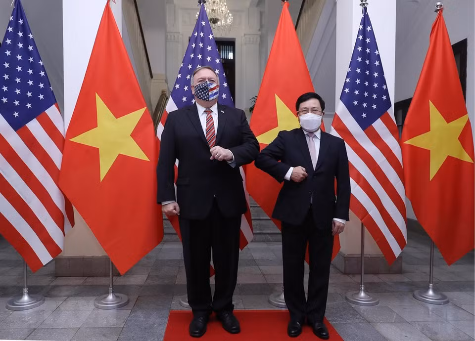 蓬佩奥2018年4月就任后选择越南作为其访问的东南亚地区第一个国家。越通社记者 林庆 摄