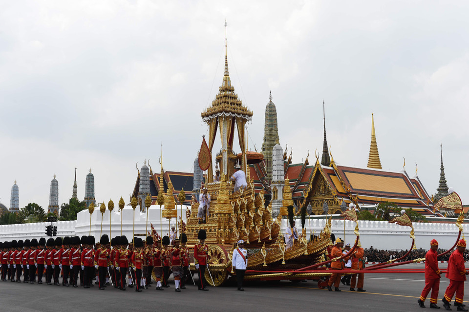泰国先王普密蓬遗体火化仪式 现场（图片来源：越通社）