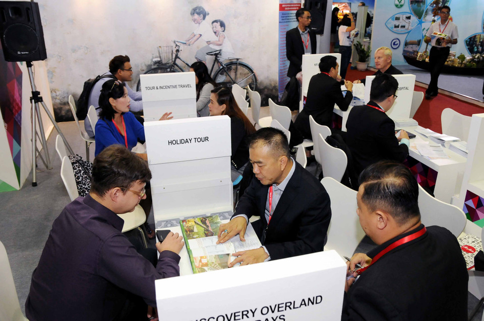 第13届胡志明市国际旅游博览会活动。（图片来源：越通社）