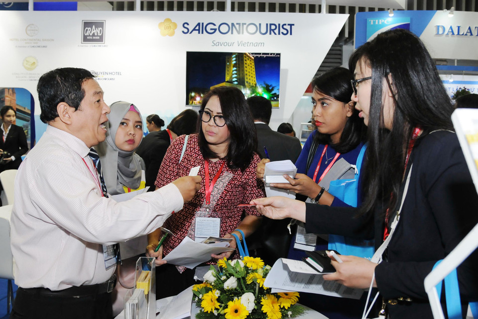 第13届胡志明市国际旅游博览会活动。（图片来源：越通社）