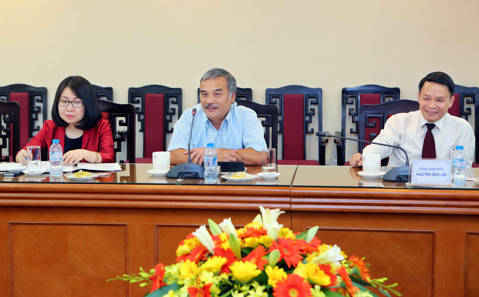 越南驻墨西哥大使阮怀阳在会上发表讲话。（图片来源：越通社）