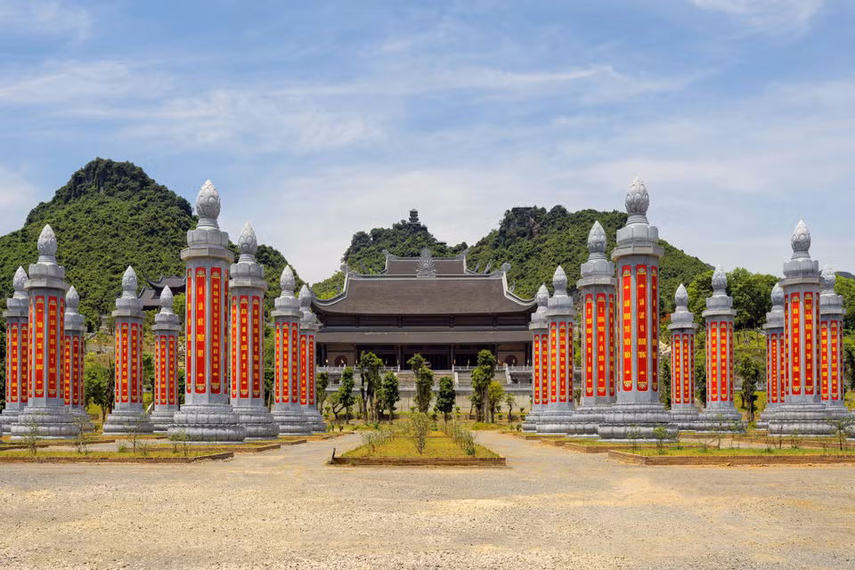 京柱园是三祝寺的亮点。图自越通社