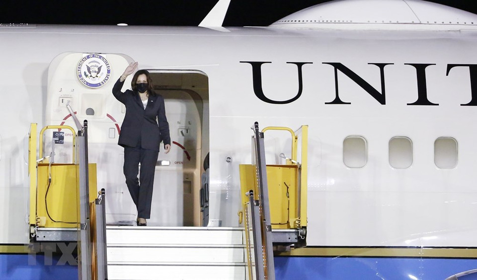 访越期间，卡玛拉·哈里斯将与越南领导人举行会见和会谈，其中包括会见政府总理范明政。越通社记者 林庆 摄