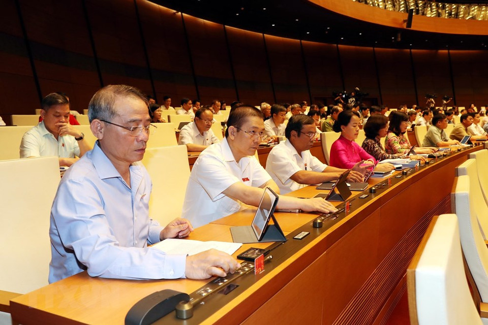 越南国会批准《欧盟-越南自由贸易协定》于2019年6月30日在越南河内签署。越通社记者 杨江 摄