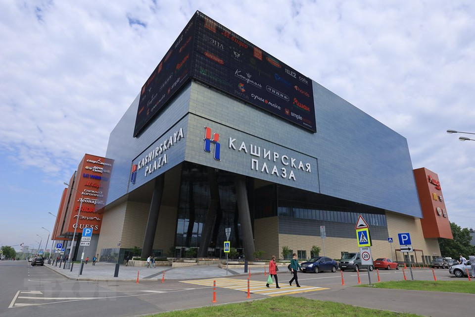 莫斯科米粉连锁餐厅位于零售中心Kashirskaya Plaza，这是向俄罗斯医护人员提供免费午餐的地方。越通社记者 陈孝 摄