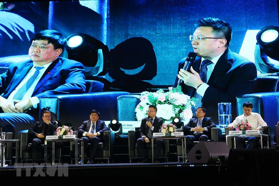 越通社副社长黎国明在2019年全国新闻工作会议框架内举行的论坛上发表演讲。越通社记者 成大 社
