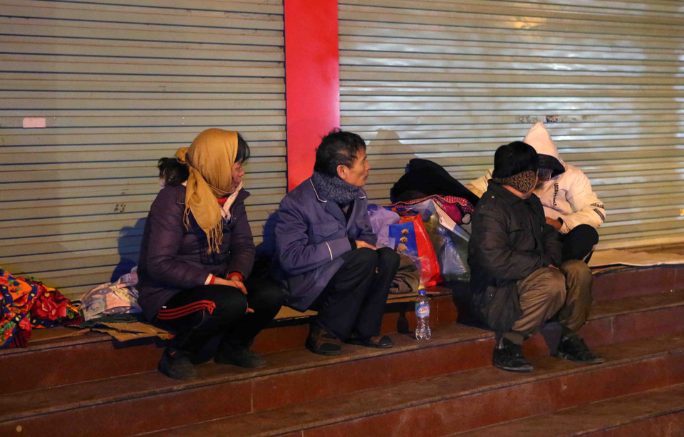 长诗街上的无家可归者。越通社记者 仲达 摄