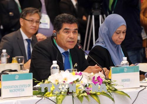 墨西哥代表发表意见。越通社记者 伊晋 摄