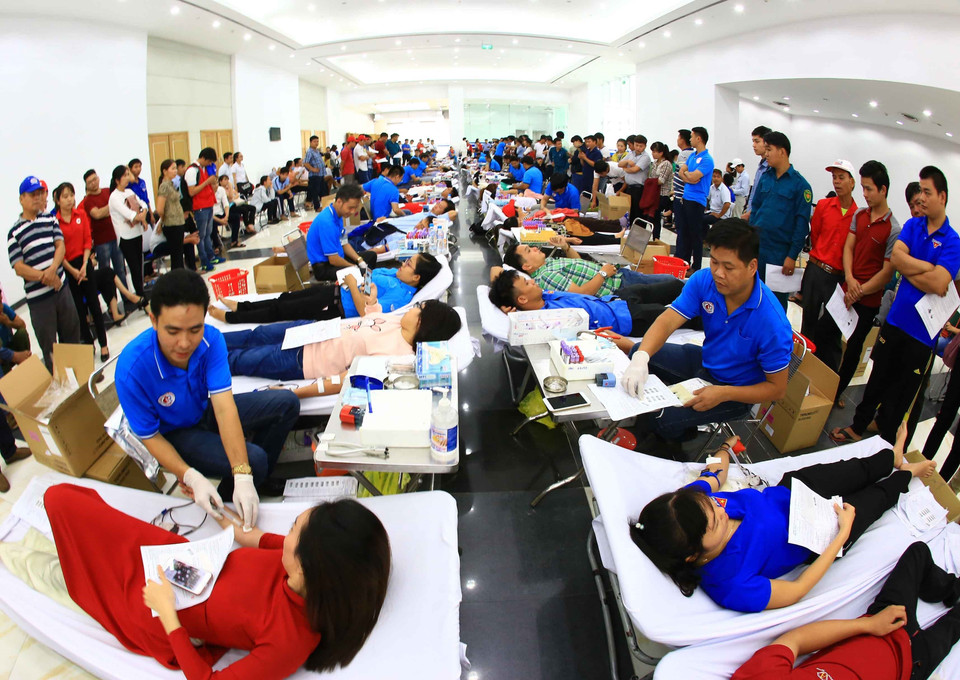 2018年春红献血节吸引1500名志愿者参加。越通社记者 阮文越 摄