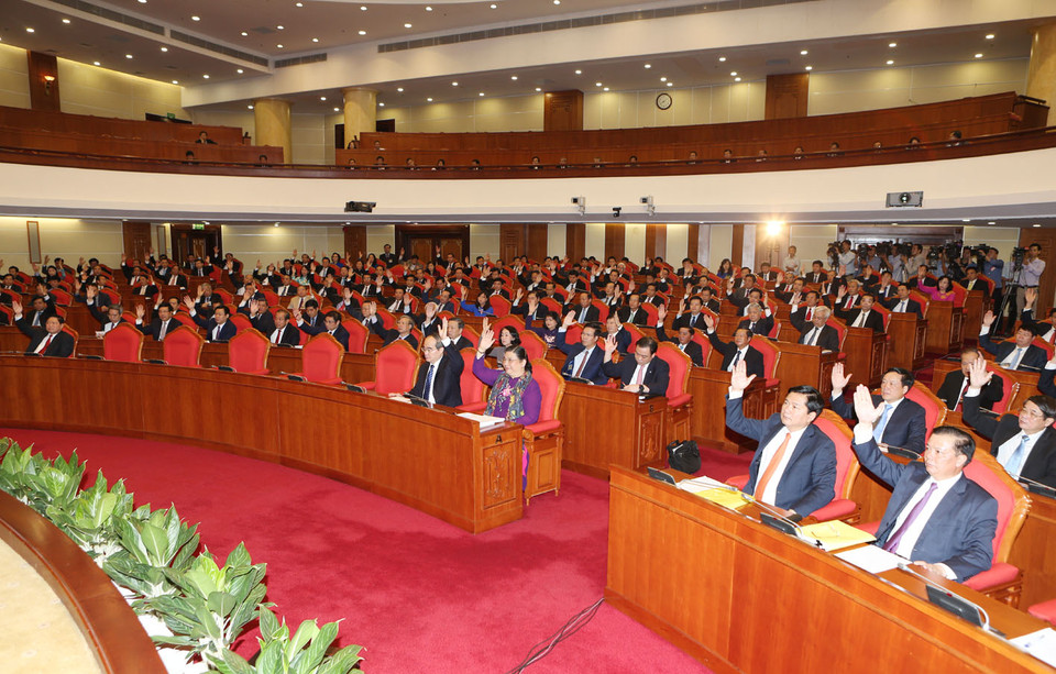 越共第十二届中央委员会第三次全体会议于7月4日上午在首都河内开幕。（图片来源：越通社） 