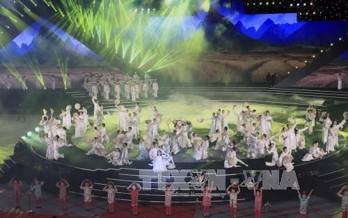 越中艺术交流活动的精彩表演（图片来源：越通社）