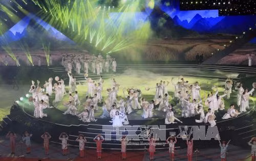 越中艺术交流活动的精彩表演（图片来源：越通社）