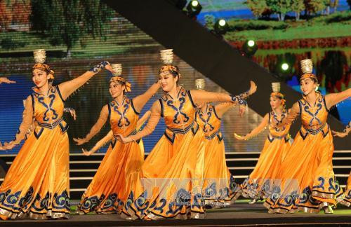 越中艺术交流活动的精彩表演（图片来源：越通社）