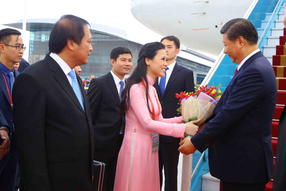 中共中央总书记、国家主席习近平欢迎仪式。（图片来源：越通社）