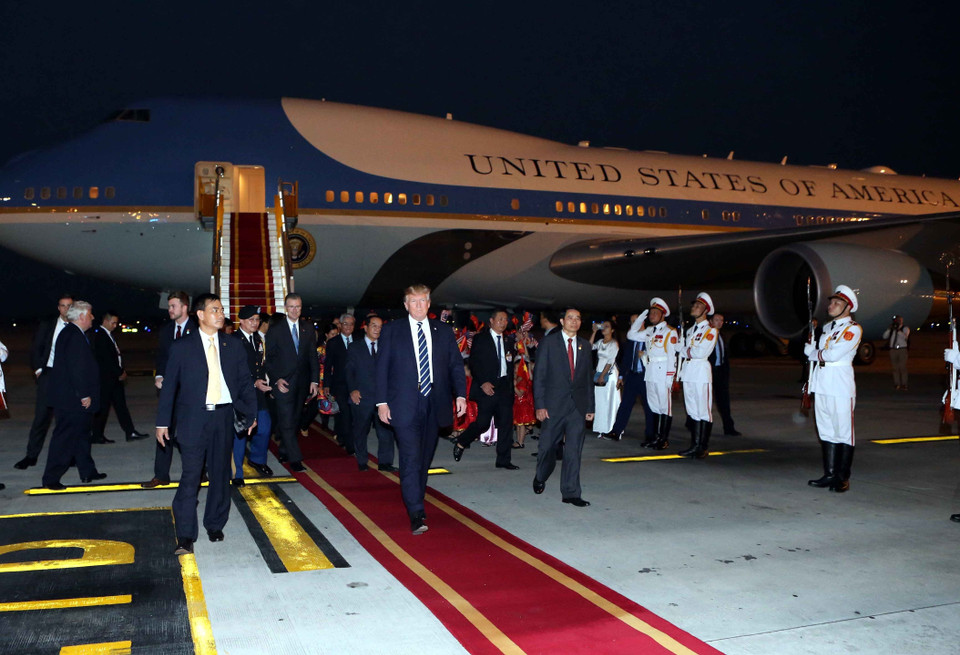 特朗普在内排国际机场。（图片来源：越通社）