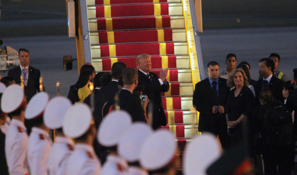 特朗普在内排国际机场。（图片来源：越通社）