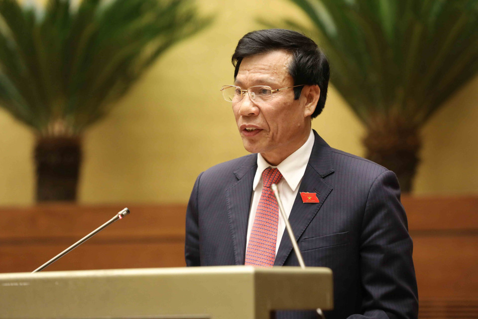 文化、体育和旅游部部长阮玉善在会议上发表讲话。（图片来源：越通社）