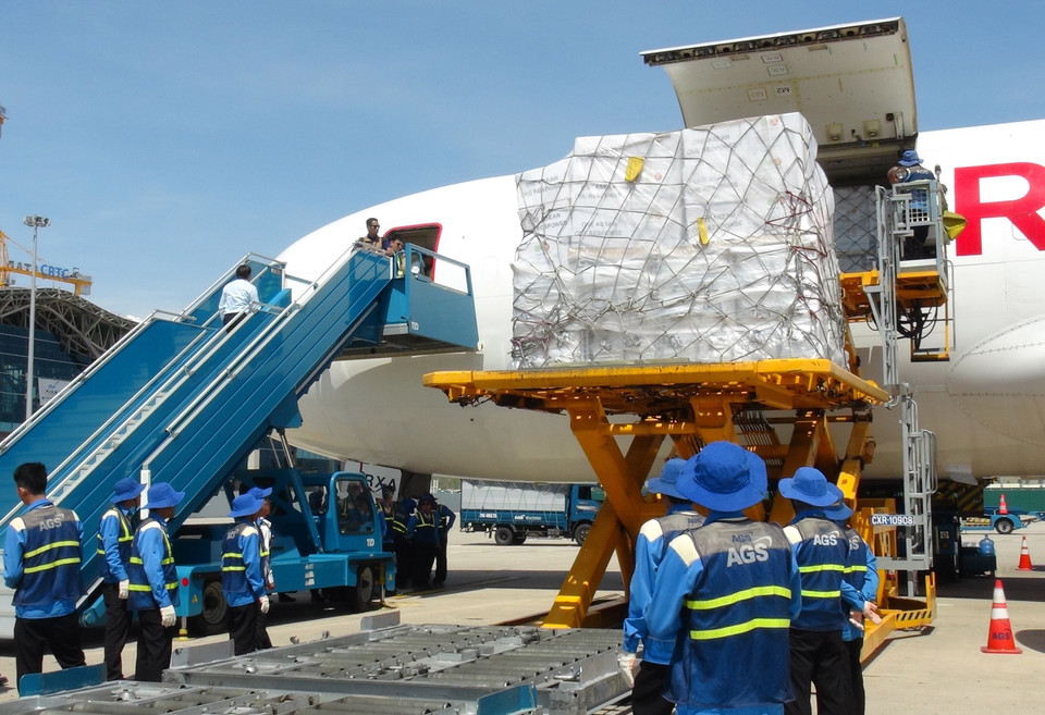 越南受灾群众提供的救灾物资。（图片来源：越通社）