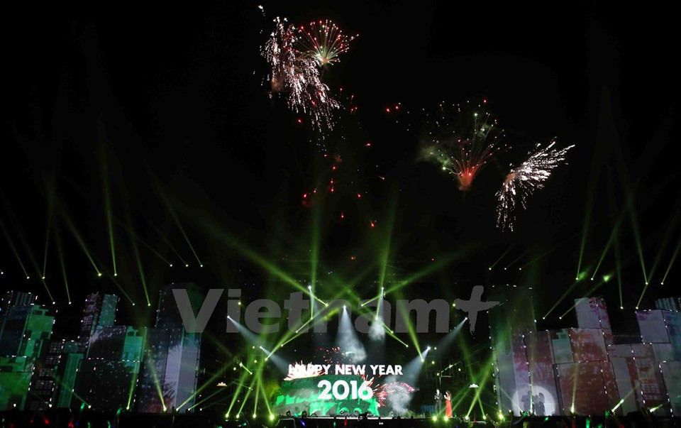 岘港市Special Countdown Party 2016年迎新文艺晚会（图片来源：越通社） nh