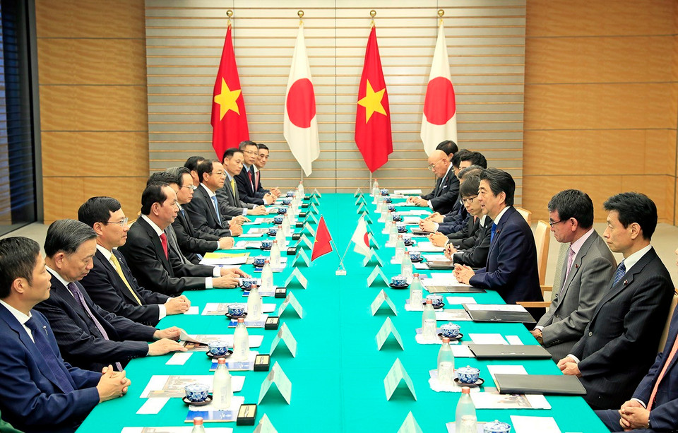 双方会谈场景。越通社记者 彦创 摄