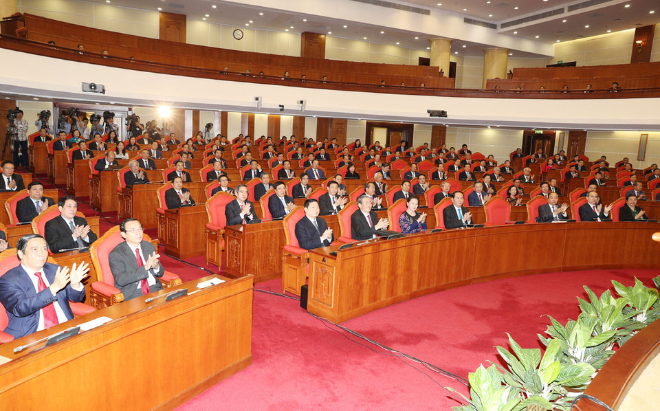 越共第十二届中央委员会第五次全体会议落幕。（图片来源：越通社）