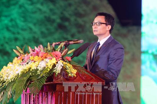 政府副总理武德儋在仪式上发表讲话。（图片来源：越通社）