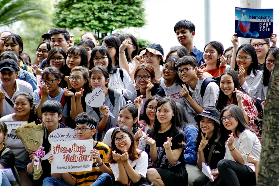 越南举行2018年自由拥抱运动。（图片来源：越通社）