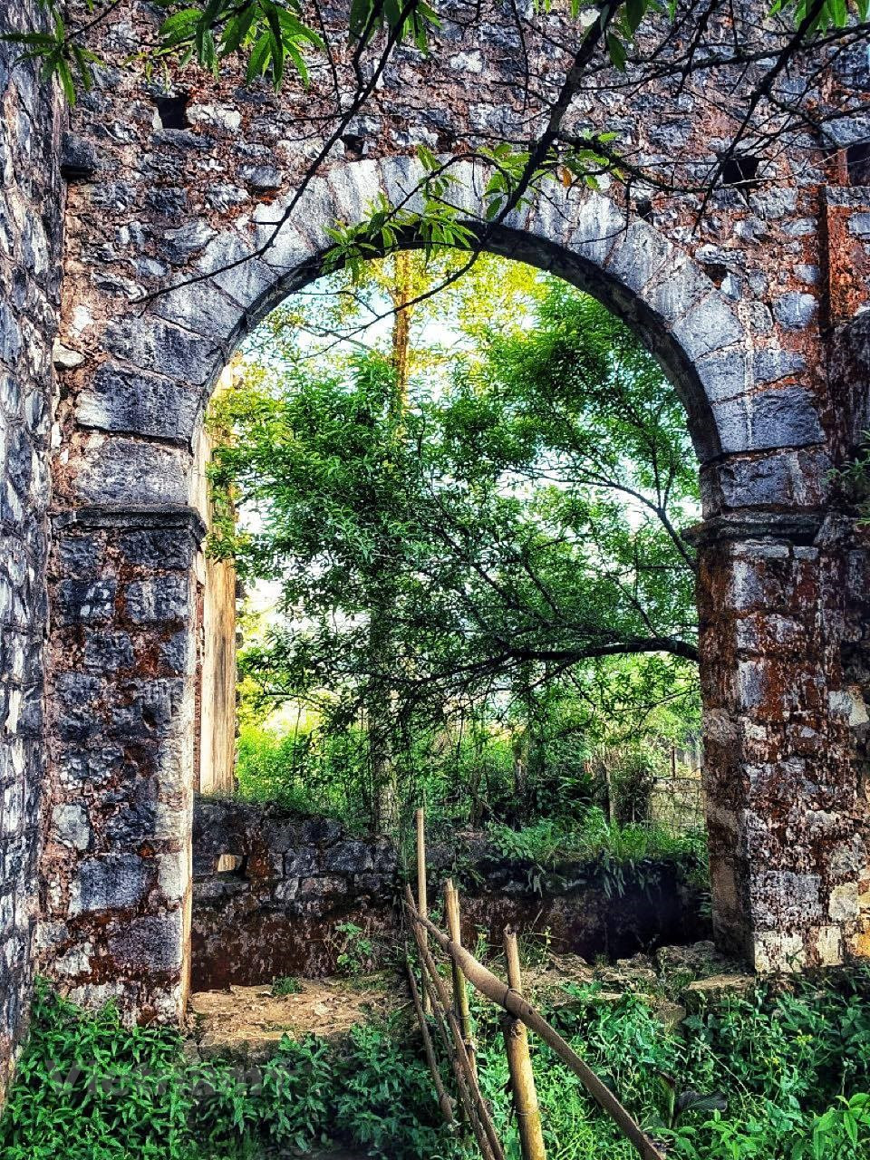 至今，修道院没有屋顶，只留下来长满青苔的石头墙。越通社记者 春梅 慑