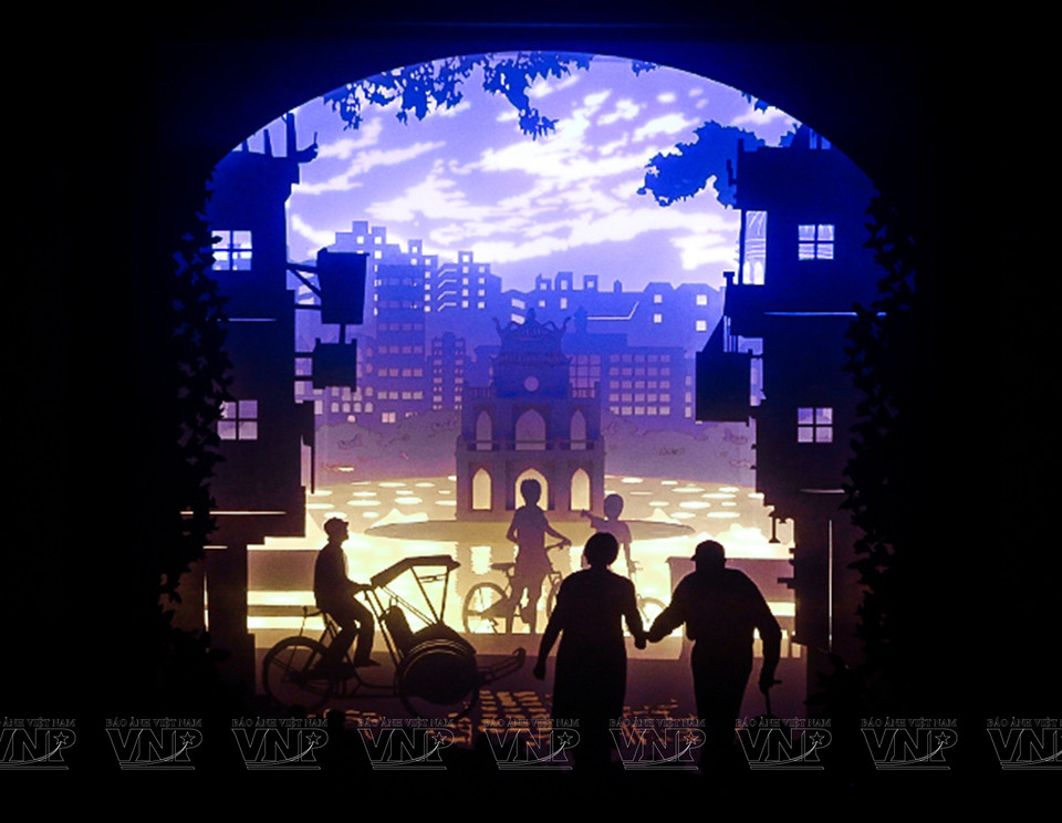 阮维维的纸灯产品。图自越南画报