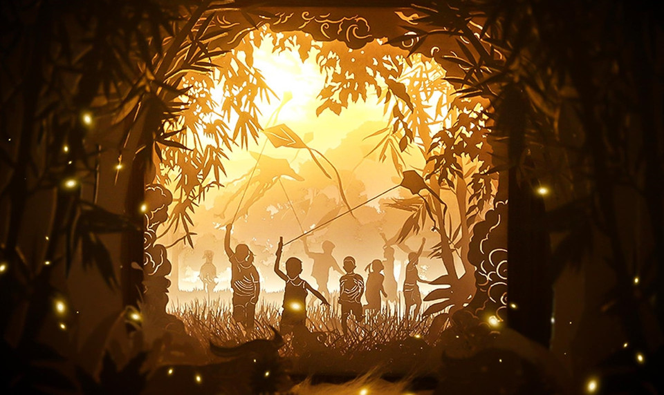 阮维维的纸灯产品。图自越南画报