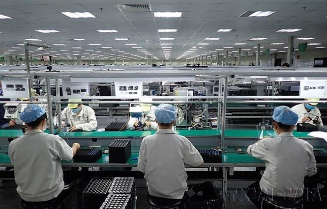 越南外商直接投资资金指数提升3位、高科技进出口相关指数继续保持在高位水平。图自 越通社