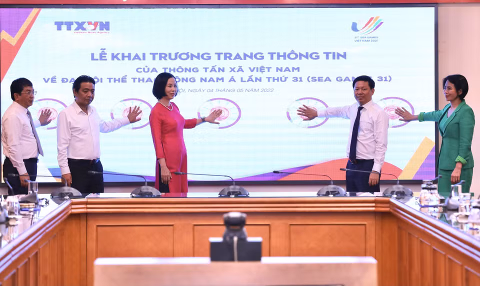 越通社开设了第31届东南亚运动会专项网。网址为“http://seagames.vnanet.vn”，设有越南文和英文两个版本。该网站具有高度互动的界面，与第31届东南亚运动会官网相对接，及时为读者提供滚动新闻。图自越通社