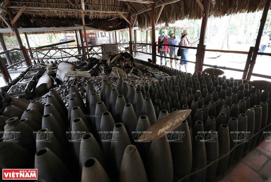 在古芝地道陈列的各种弹药。图片来源：越南画报