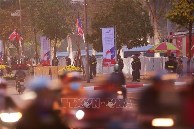 特朗普居住的JW万豪酒店和周边地区安全措施提升到最高级别。越通社记者 仲达 摄